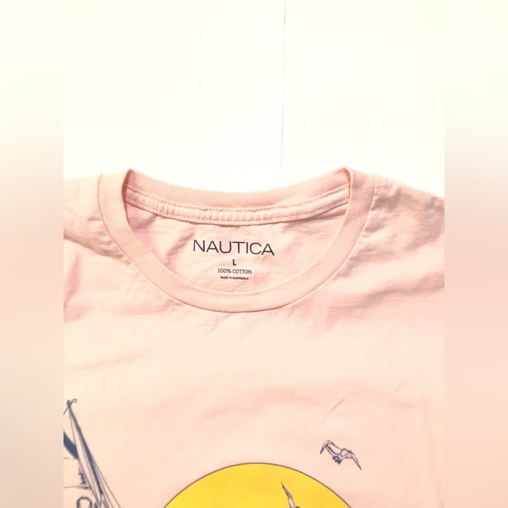 Nautica Light Pink Nautical Graphic Tee - Picture 2 of 3